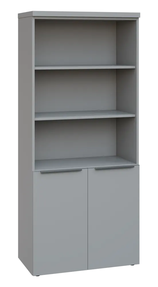 SIN 5 - 8DN3 kancelářská skříň, 2-dveřová/nika, 1820x800x400, šedá